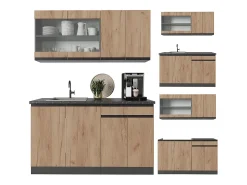 Cocina versátil oro power roble/antracita 140x60x81.6 r-line