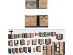 Cocina versátil oro power roble/antracita 160x60x81.6 r-line