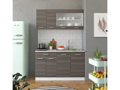 Cocina versátil precioso gris/blanco 140x60x81.6 r-line