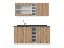 Cocina versátil roble artesanal/blanco 160x60x81.6 r-line
