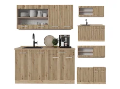 Cocina versátil roble artesanal/roble dorado 140x60x81.6 r-line