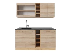 Cocina versátil roble sonoma/goldkraft 160x60x81.6 r-line