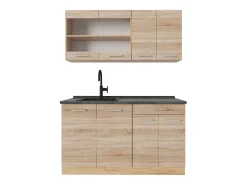 Cocina versátil roble sonoma/goldkraft 140x60x81.6 r-line