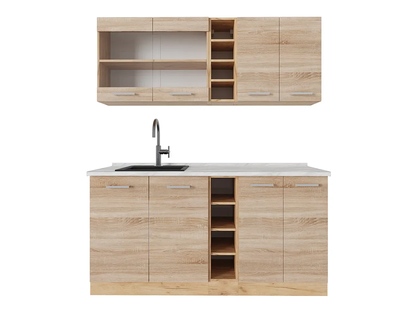 Cocina versátil roble sonoma/goldkraft 160x60x81.6 r-line