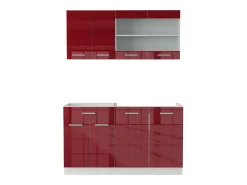 Cocina versátil rojo brillo intenso/blanco 140x60x81.6 r-line