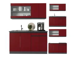 Cocina versátil rojo/antracita 140x60x81.6 r-line