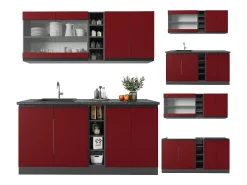Cocina versátil rojo/antracita 160x60x81.6 r-line