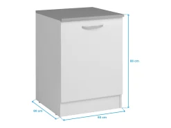 Cocinas Completas Blanco Mate, 6 Muebles 240 cm, Módulos Individuales