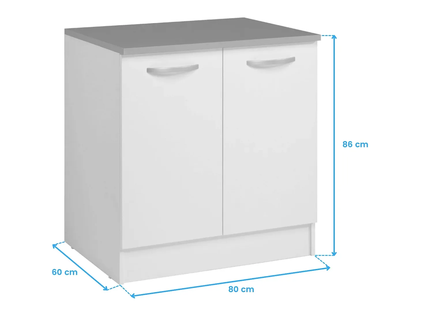 Cocinas Completas Blanco Mate, 5 Muebles 180 cm, Módulos Individuales