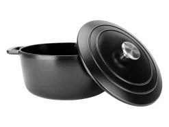 Cocotte de Hierro Fundido Esmaltado 28 cm 6,15 L COSY & TRENDY Fontestic, Para Todo Tipo de Cocinas de Inducción, Tapa con Gotas, 3 Colores