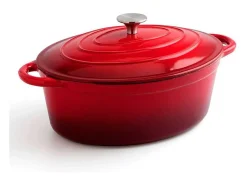 Cocotte Fierro Bidasoa 4,3L hierro fundido esmaltado rojo 23x30 cm
