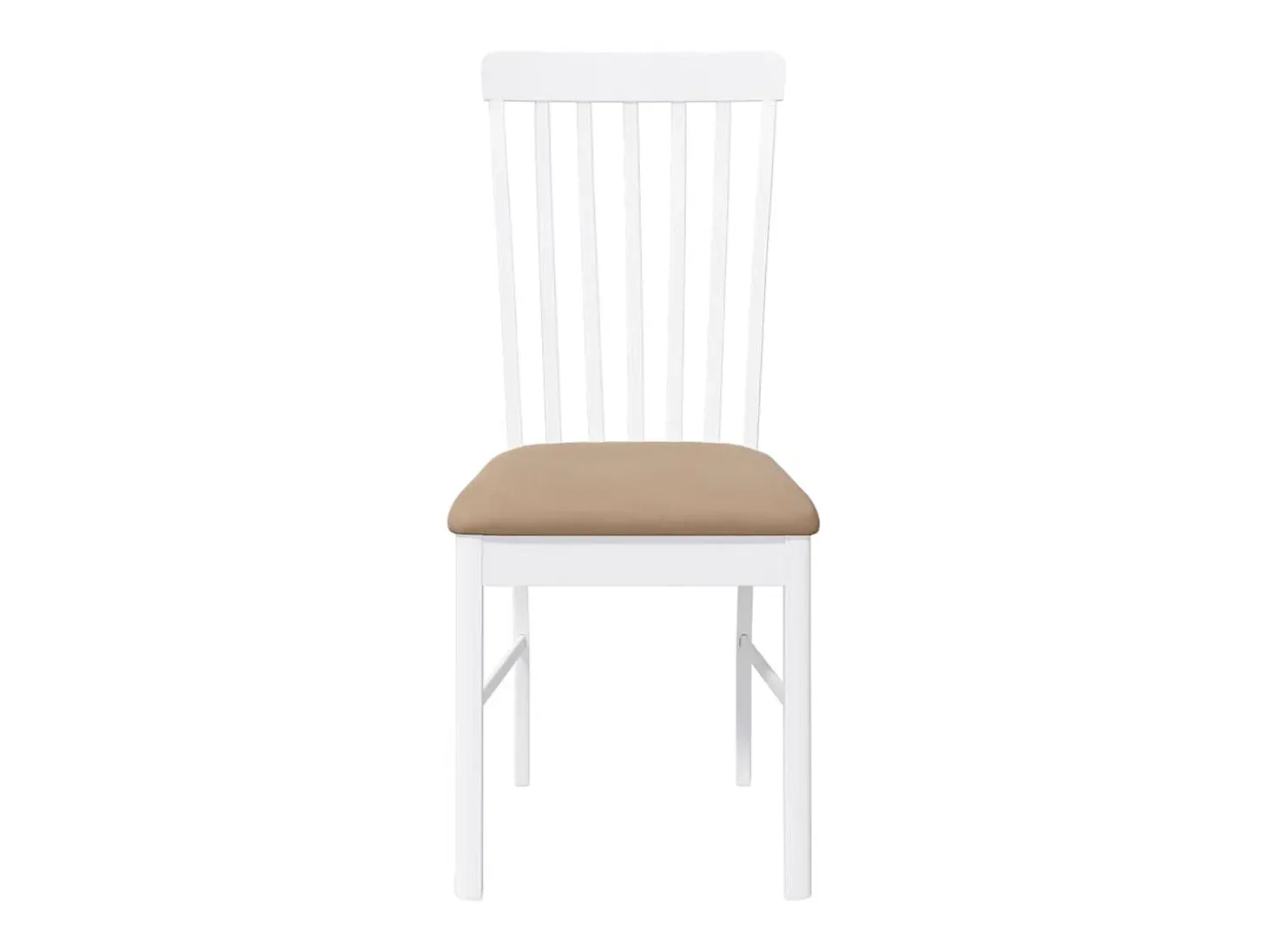 Cojines para sillas de comedor, 2 unidades, madera maciza blanca, caucho