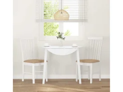 Cojines para sillas de comedor, 2 unidades, madera maciza blanca, caucho