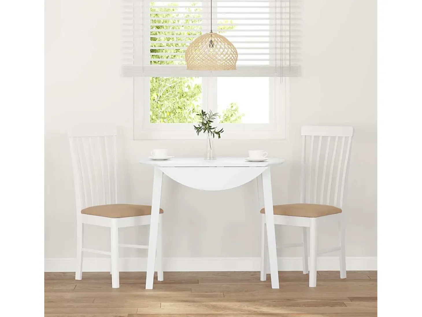 Cojines para sillas de comedor, 2 unidades, madera maciza blanca, caucho
