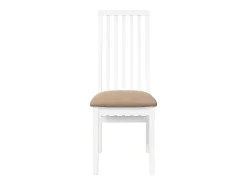 Cojines para sillas de comedor, 2 unidades, madera maciza blanca, caucho