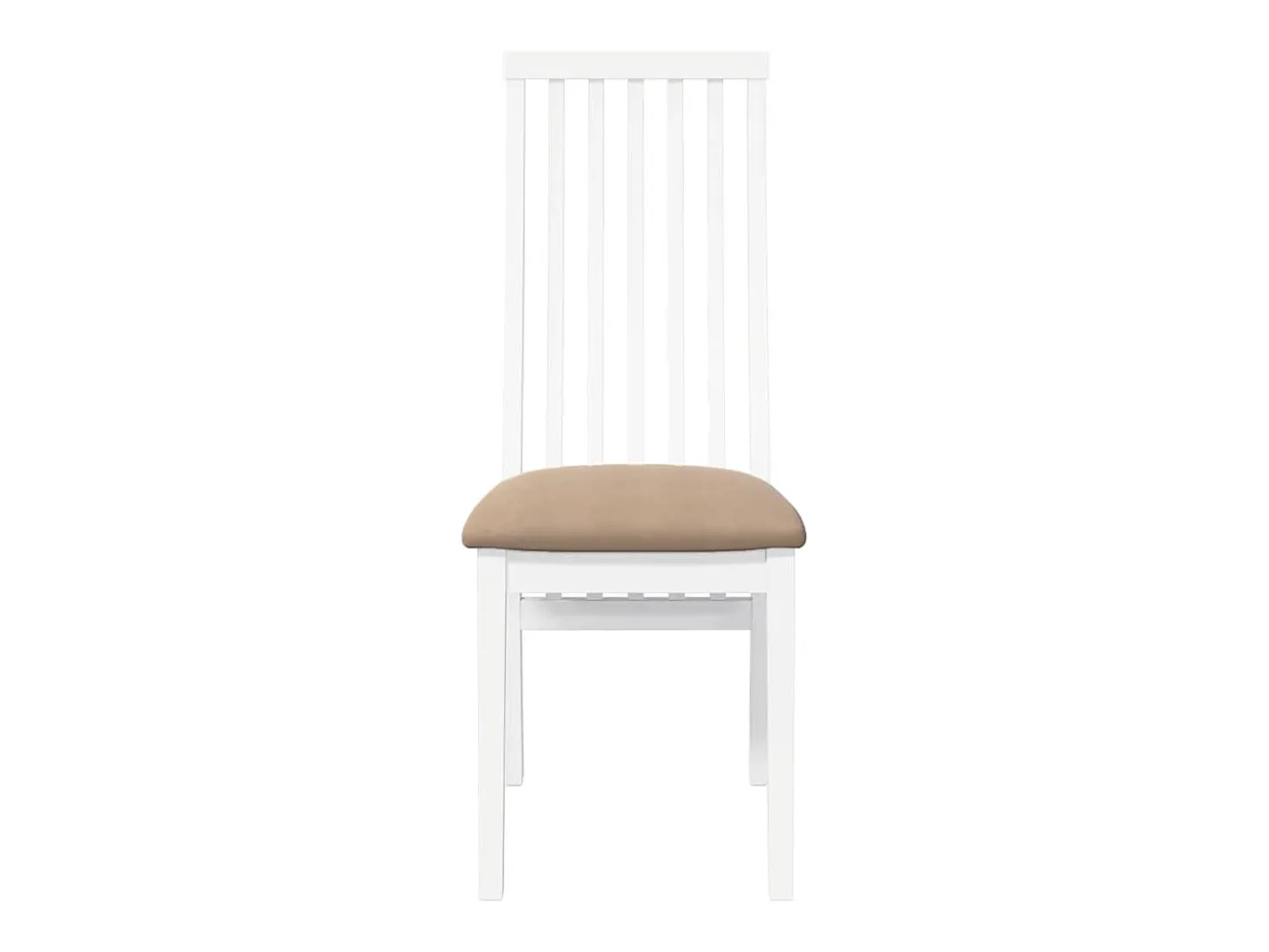 Cojines para sillas de comedor, 2 unidades, madera maciza blanca, caucho