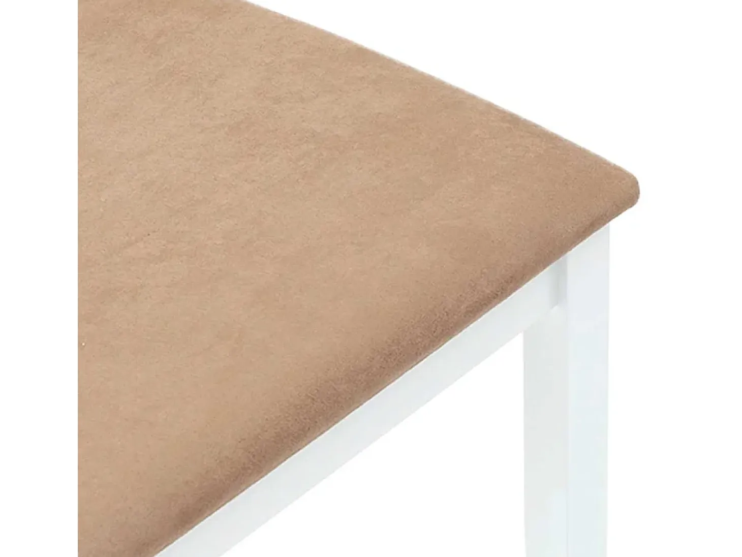 Cojines para sillas de comedor, 2 unidades, madera maciza blanca, caucho