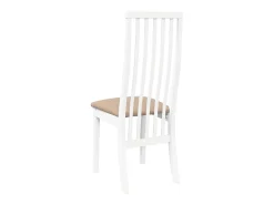 Cojines para sillas de comedor, 2 unidades, madera maciza blanca, caucho