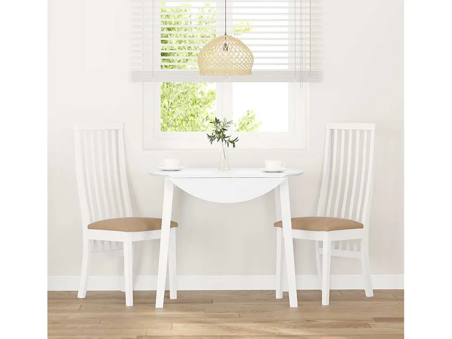 Cojines para sillas de comedor, 2 unidades, madera maciza blanca, caucho