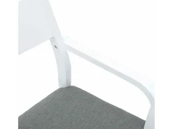 Cojines para sillas de comedor, 2 unidades, madera maciza blanca, caucho