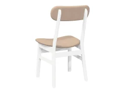 Cojines para sillas de comedor, 2 unidades, madera maciza blanca, caucho