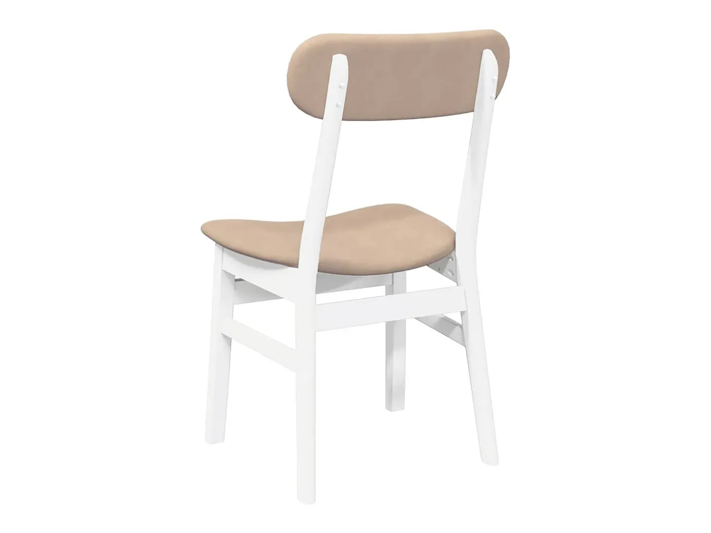 Cojines para sillas de comedor, 2 unidades, madera maciza blanca, caucho