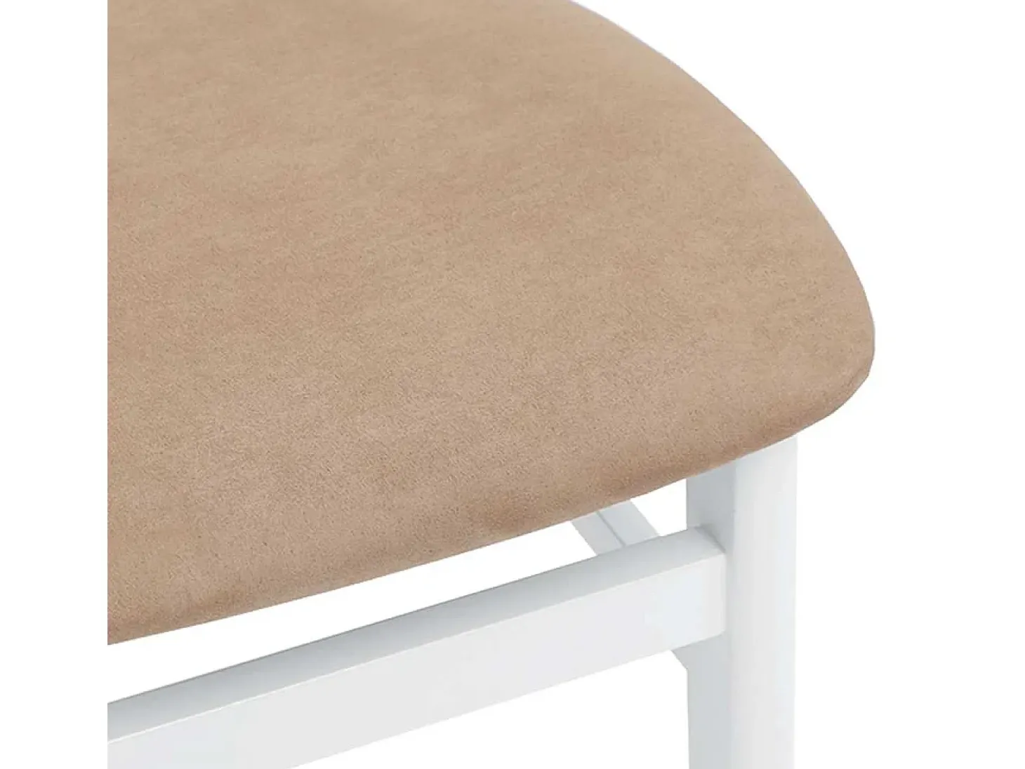 Cojines para sillas de comedor, 2 unidades, madera maciza blanca, caucho