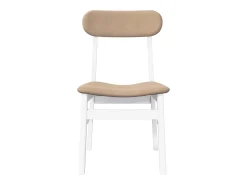 Cojines para sillas de comedor, 2 unidades, madera maciza blanca, caucho