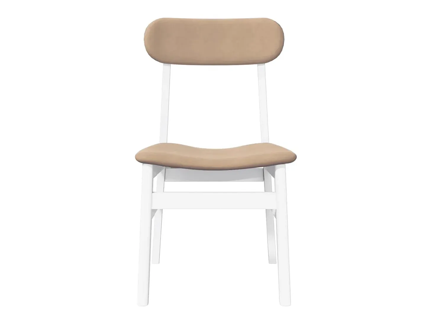 Cojines para sillas de comedor, 2 unidades, madera maciza blanca, caucho