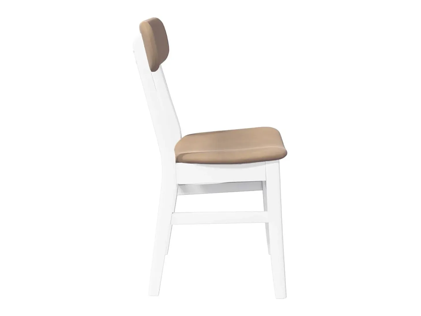 Cojines para sillas de comedor, 2 unidades, madera maciza blanca, caucho