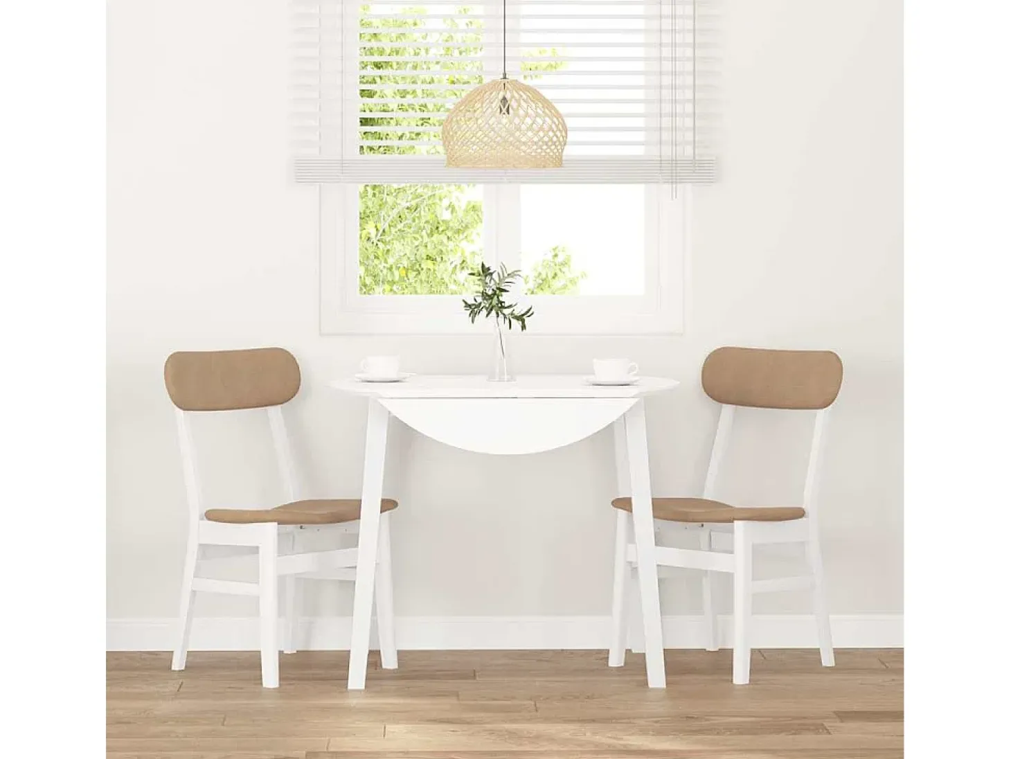 Cojines para sillas de comedor, 2 unidades, madera maciza blanca, caucho