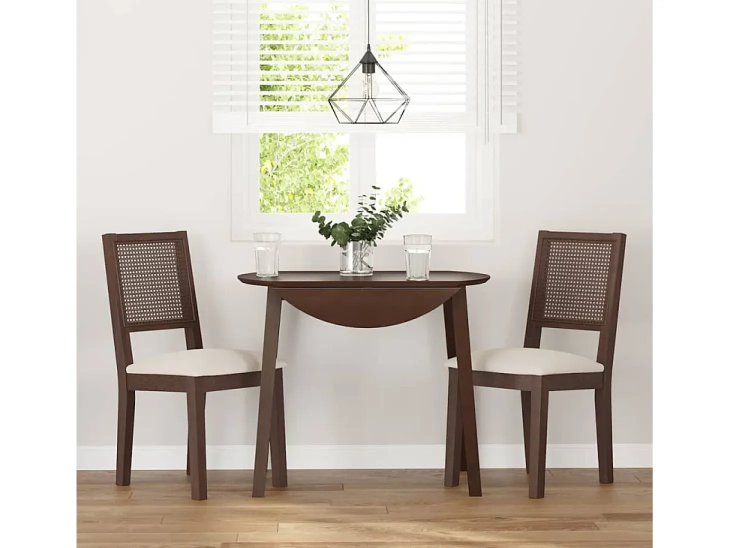 Cojines para sillas de comedor, 2 unidades, madera maciza marrón, caucho