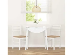 Cojines para sillas de comedor, 2 unidades, madera maciza blanca, caucho