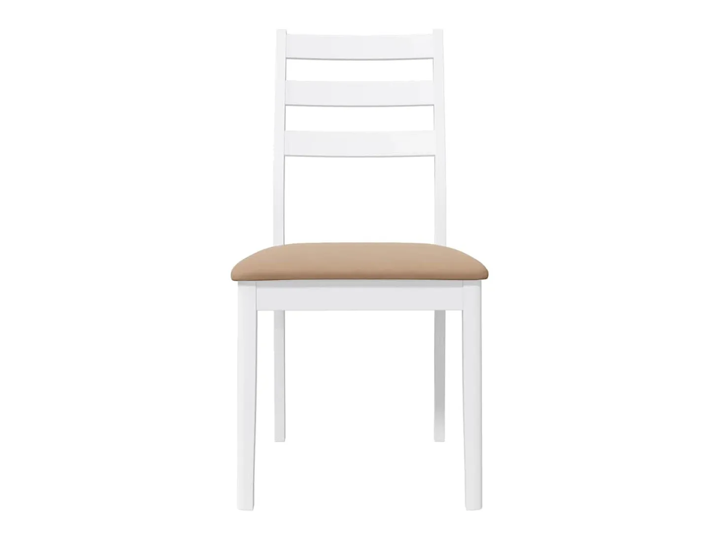 Cojines para sillas de comedor, 2 unidades, madera maciza blanca, caucho