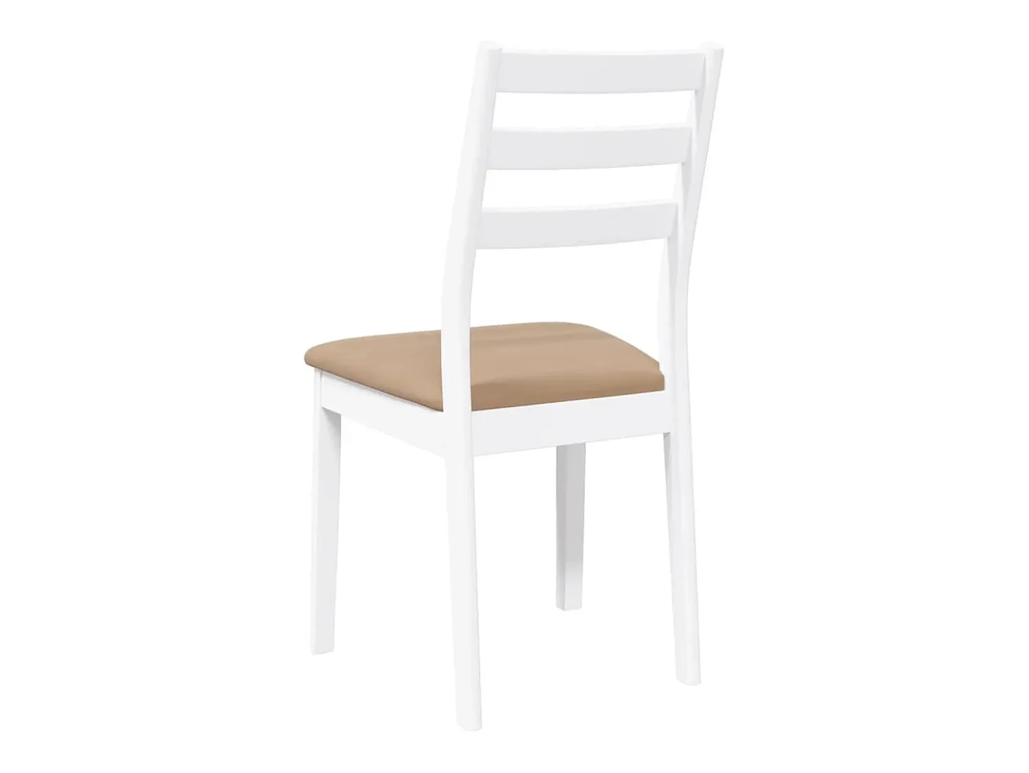Cojines para sillas de comedor, 2 unidades, madera maciza blanca, caucho