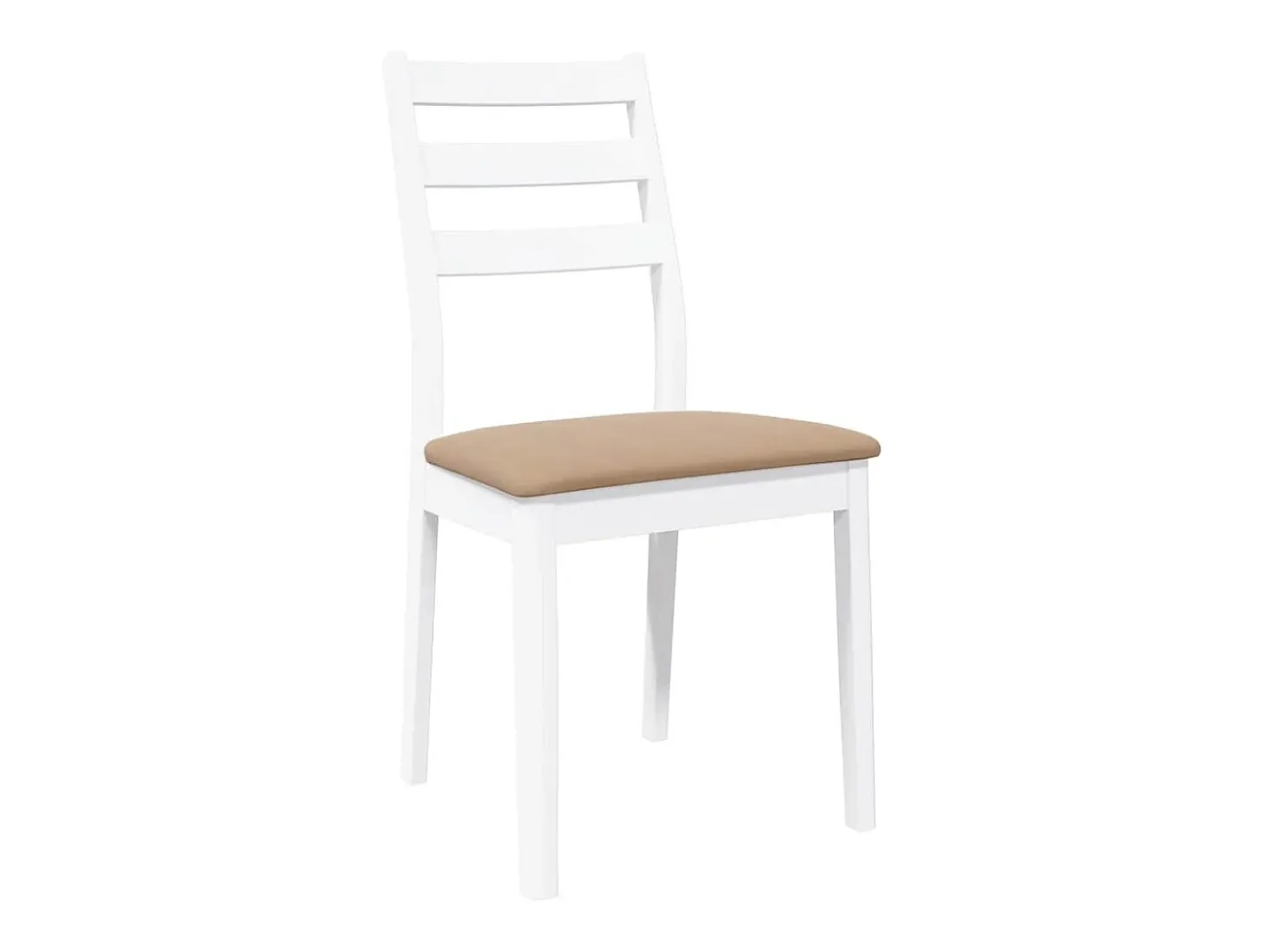 Cojines para sillas de comedor, 2 unidades, madera maciza blanca, caucho