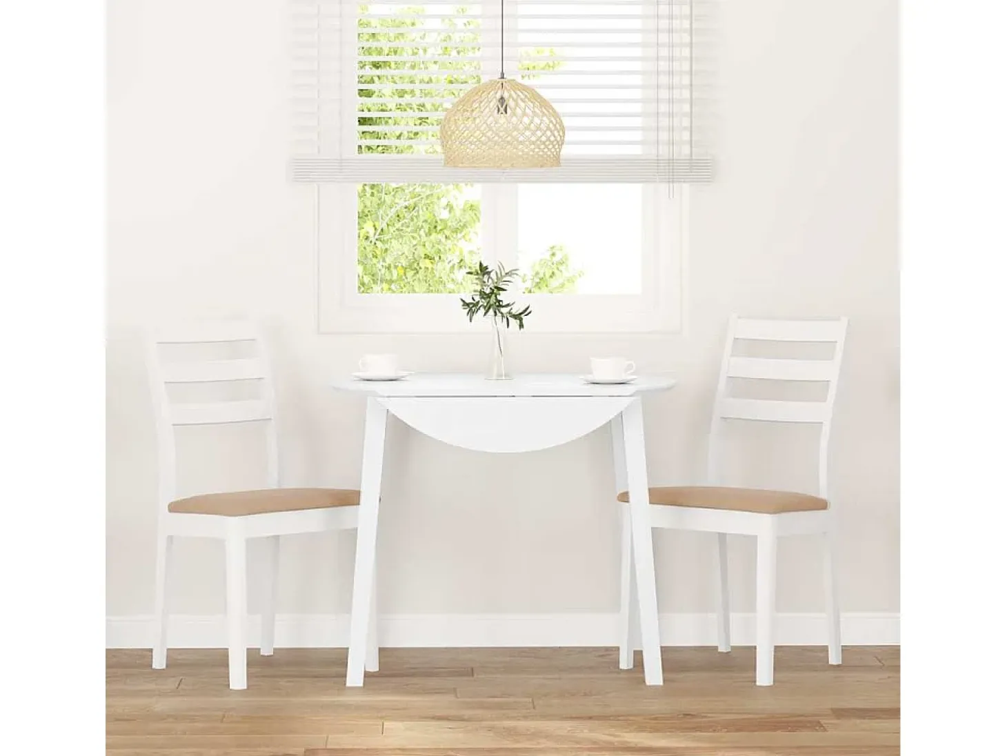 Cojines para sillas de comedor, 2 unidades, madera maciza blanca, caucho