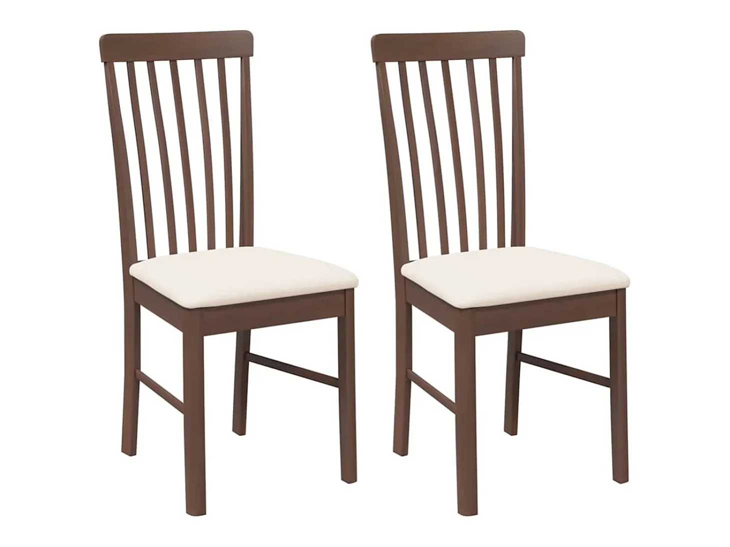Cojines para sillas de comedor, 2 unidades, madera maciza marrón, caucho