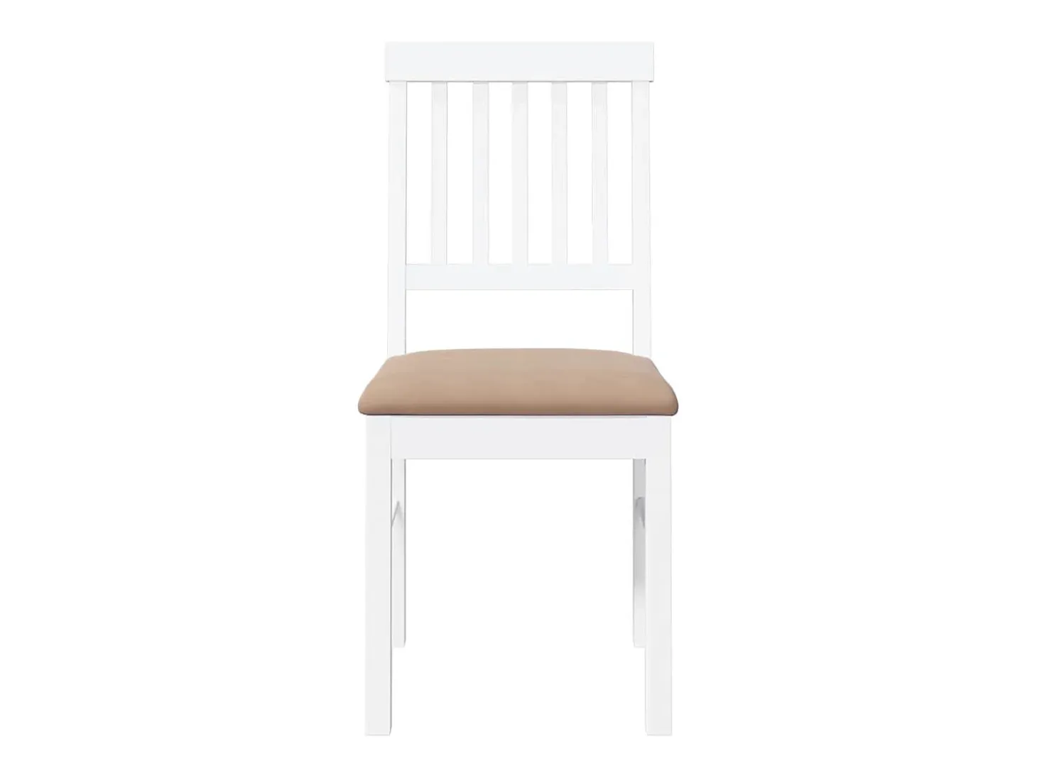 Cojines para sillas de comedor, 2 unidades, madera maciza blanca, caucho