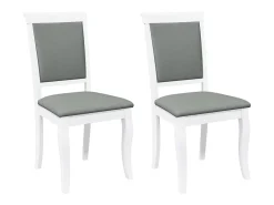 Cojines para sillas de comedor, 2 unidades, madera maciza blanca, caucho
