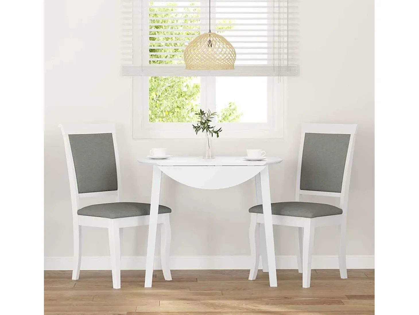 Cojines para sillas de comedor, 2 unidades, madera maciza blanca, caucho