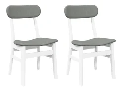 Cojines para sillas de comedor, 2 unidades, madera maciza blanca, caucho