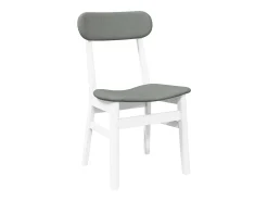Cojines para sillas de comedor, 2 unidades, madera maciza blanca, caucho