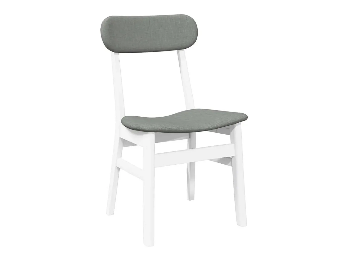 Cojines para sillas de comedor, 2 unidades, madera maciza blanca, caucho