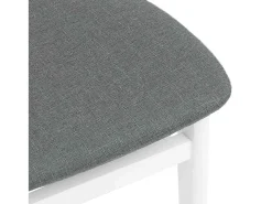 Cojines para sillas de comedor, 2 unidades, madera maciza blanca, caucho