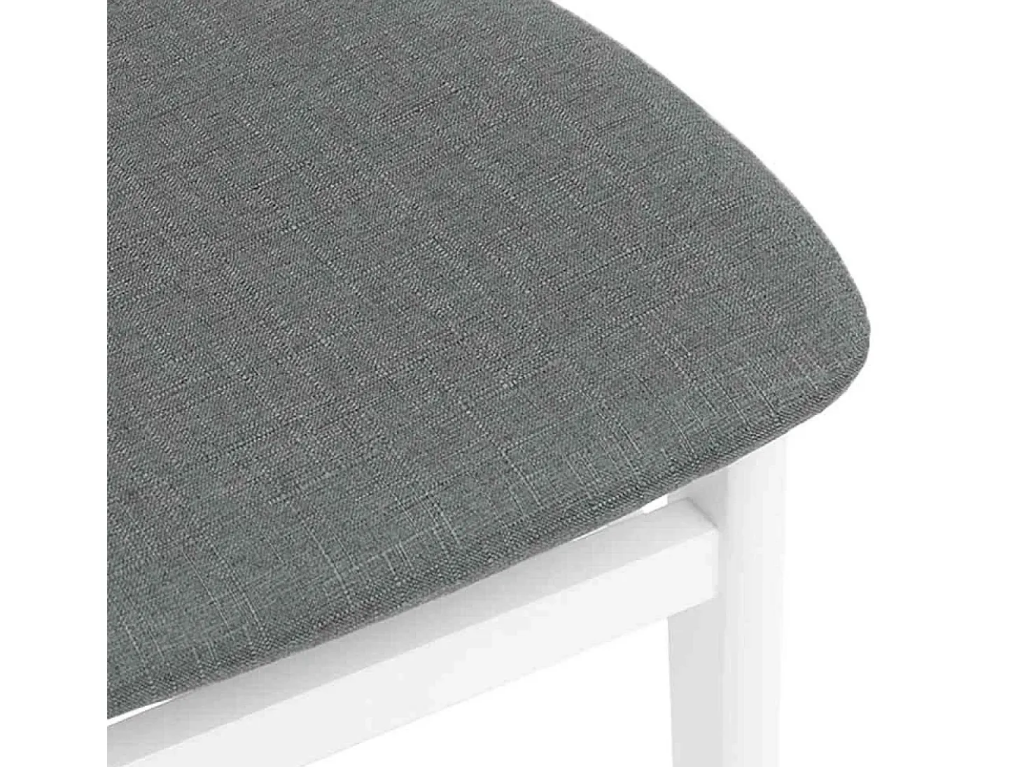Cojines para sillas de comedor, 2 unidades, madera maciza blanca, caucho