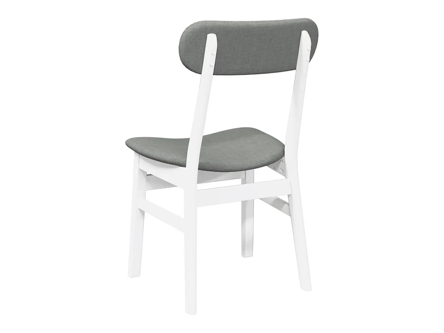 Cojines para sillas de comedor, 2 unidades, madera maciza blanca, caucho