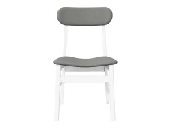 Cojines para sillas de comedor, 2 unidades, madera maciza blanca, caucho