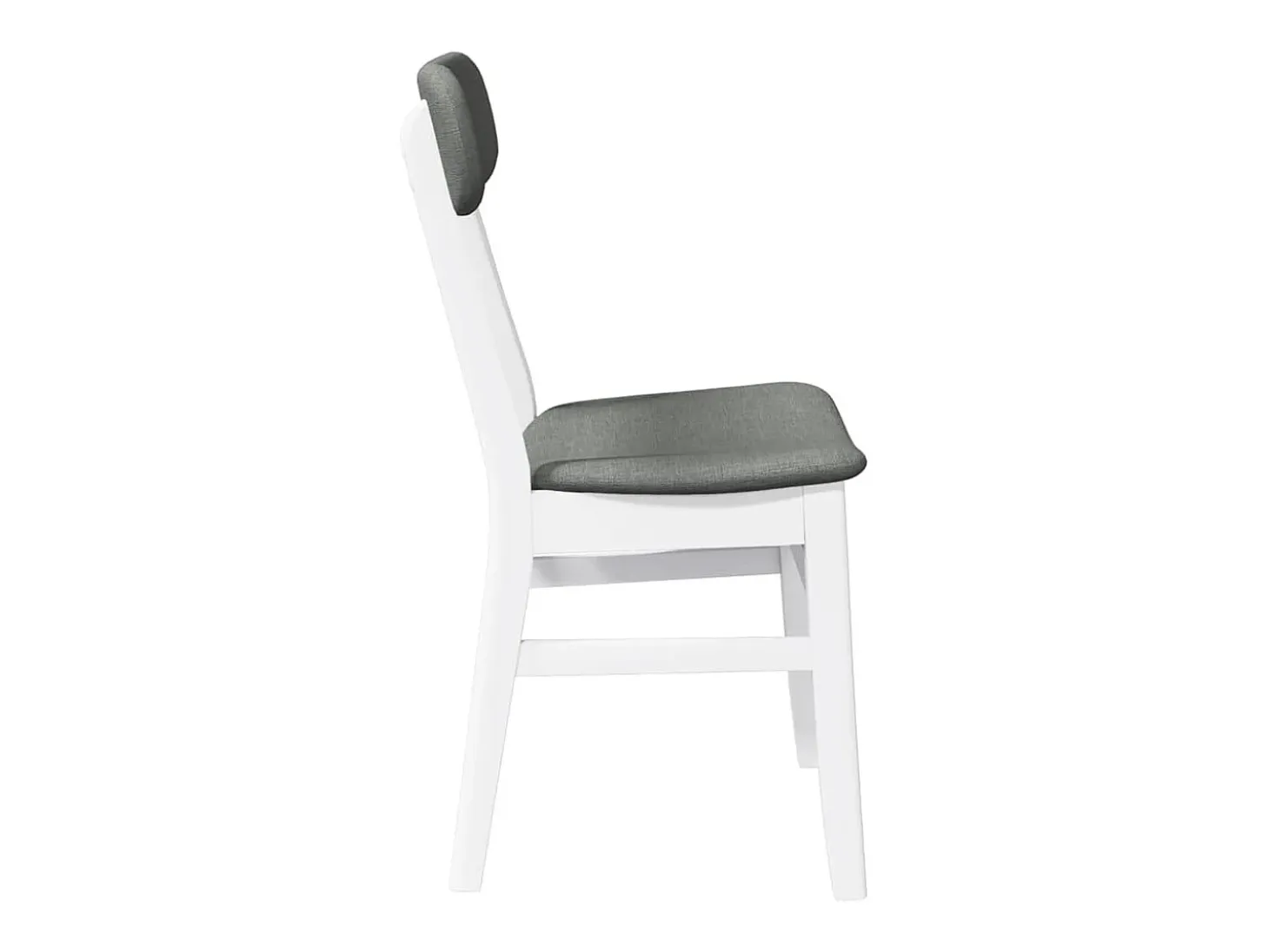 Cojines para sillas de comedor, 2 unidades, madera maciza blanca, caucho