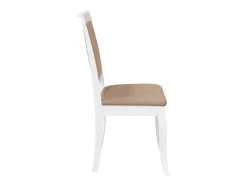 Cojines para sillas de comedor, 2 unidades, madera maciza blanca, caucho